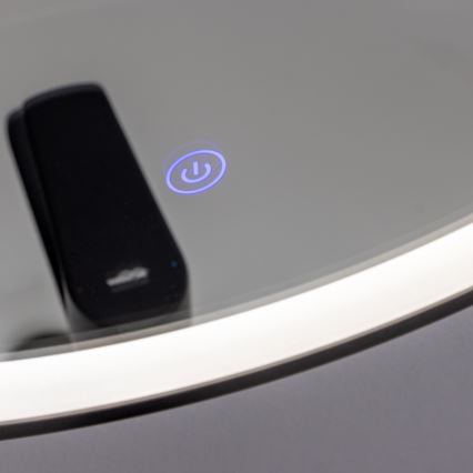 Brilagi - Specchio da bagno LED ASTI LED/19W/230V Ø 60 cm nero IP44 CRI 90 dimmerabile + CCT