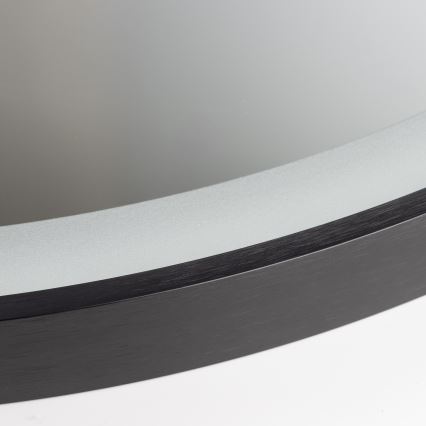 Brilagi - Specchio da bagno LED ASTI LED/19W/230V Ø 60 cm nero IP44 CRI 90 dimmerabile + CCT