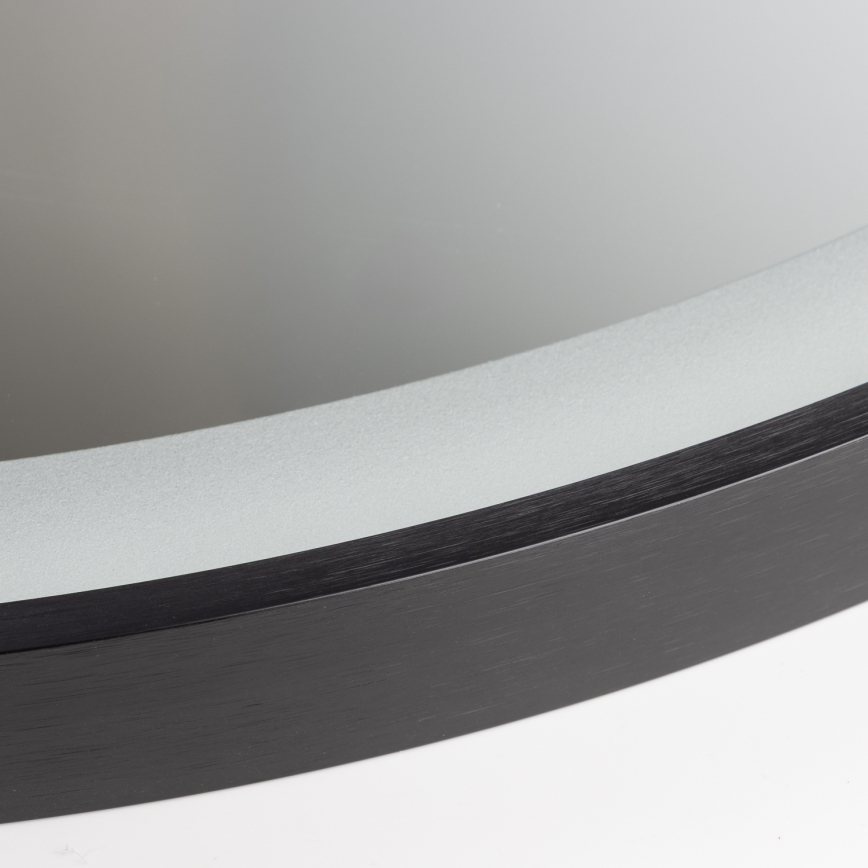 Brilagi - Specchio da bagno LED ASTI LED/19W/230V Ø 60 cm nero IP44 CRI 90 dimmerabile + CCT