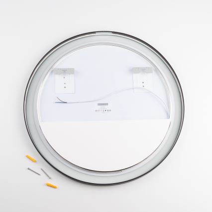 Brilagi - Specchio da bagno LED ASTI LED/19W/230V Ø 60 cm nero IP44 CRI 90 dimmerabile + CCT