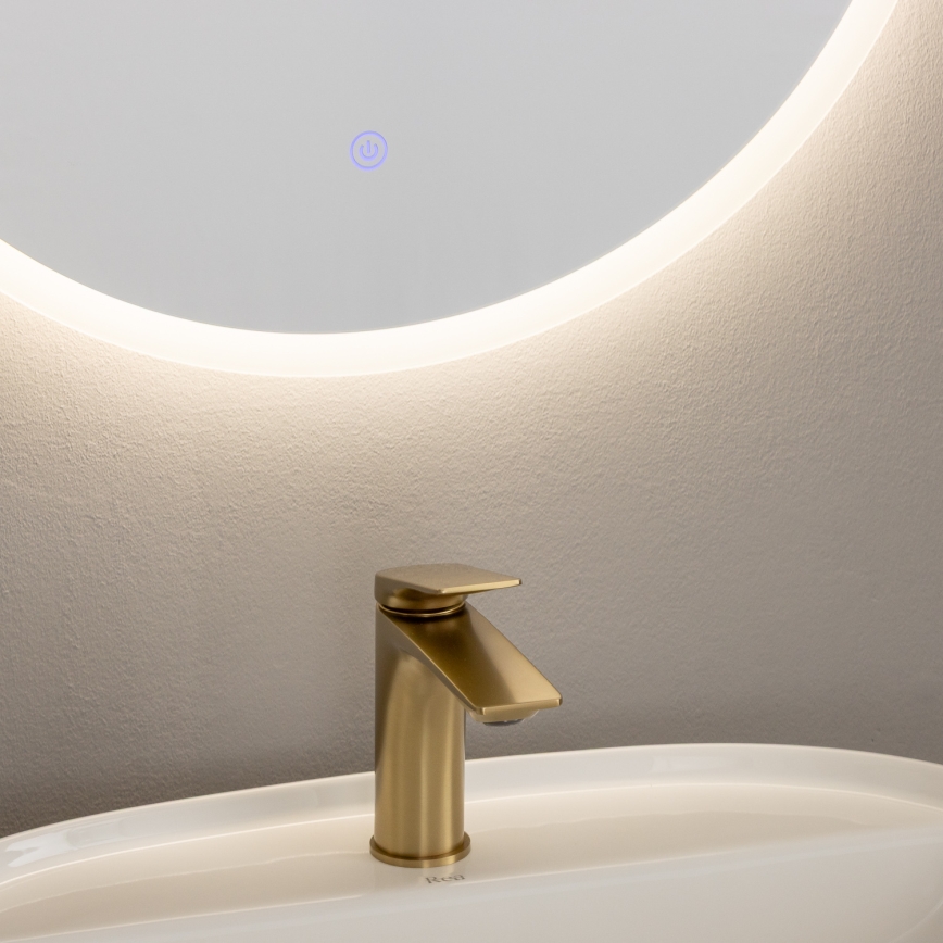 Brilagi - Specchio da bagno LED BERNATE LED/19W/230V Ø 60 cm argento IP44 CRI 90 dimmerabile + CCT