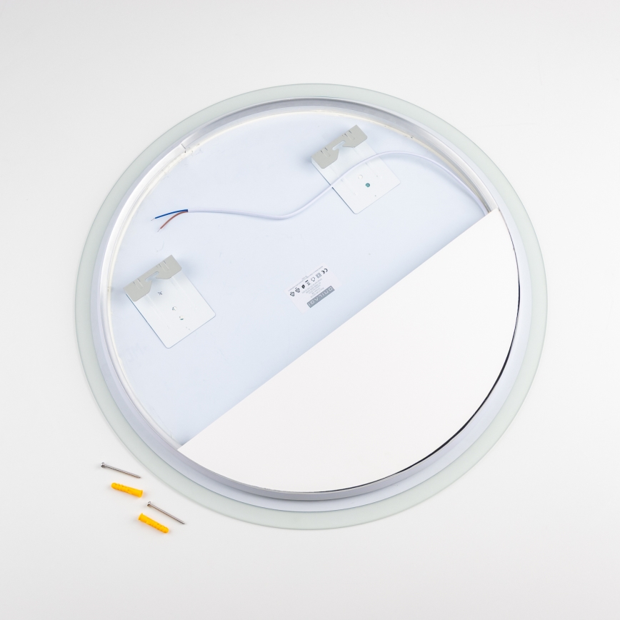 Brilagi - Specchio da bagno LED BERNATE LED/19W/230V Ø 60 cm argento IP44 CRI 90 dimmerabile + CCT