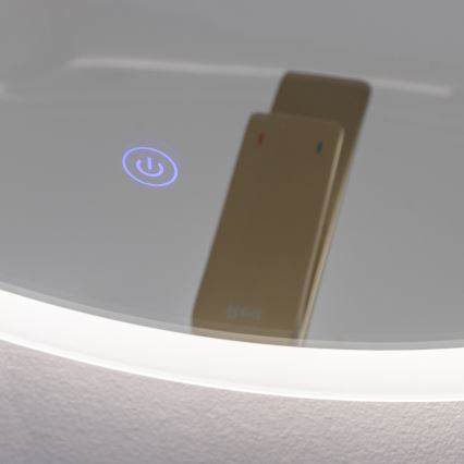 Brilagi - Specchio da bagno a LED CUNEO LED/19W/230V Ø 60 cm IP44 CRI 90 dimmerabile + CCT