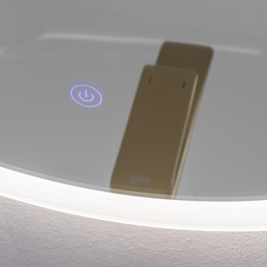 Brilagi - Specchio da bagno a LED CUNEO LED/19W/230V Ø 60 cm IP44 CRI 90 dimmerabile + CCT