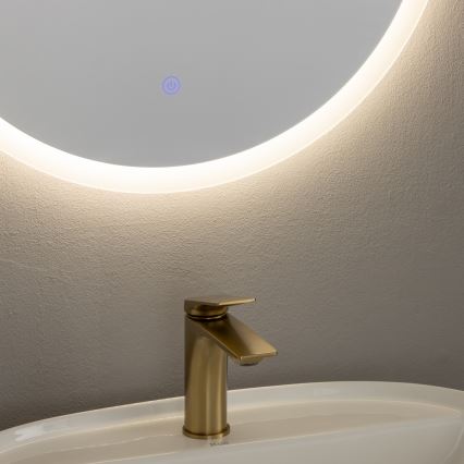 Brilagi - Specchio da bagno a LED CUNEO LED/19W/230V Ø 60 cm IP44 CRI 90 dimmerabile + CCT