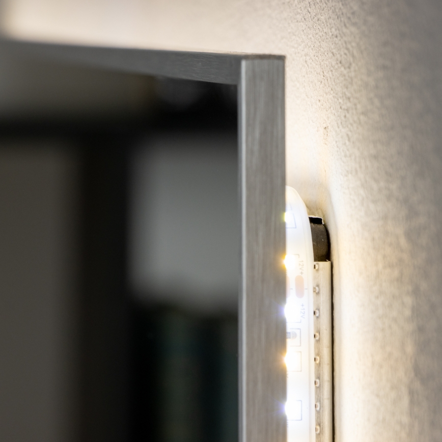 Brilagi - Specchio da bagno LED DESIO LED/28W/230V 60x80 cm argento IP44 CRI 90 dimmerabile + CCT