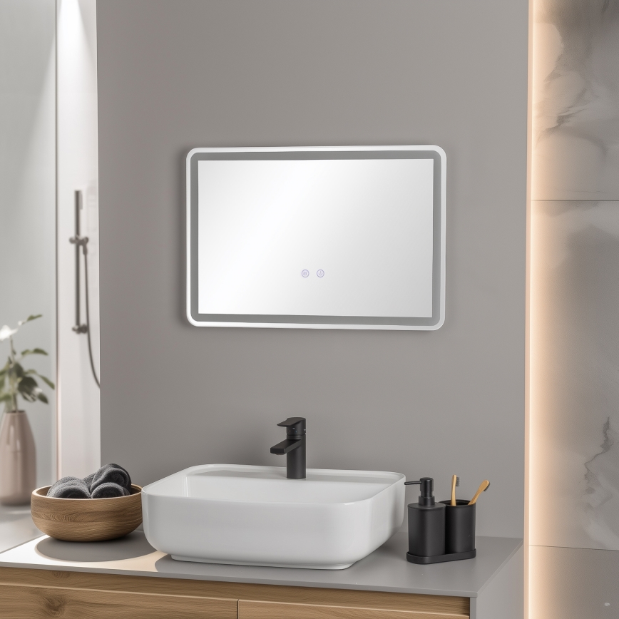 Brilagi - Specchio da bagno riscaldato a LED BELLA LED/12W/230V 40x60 cm IP44 CRI 90 dimmerabile + CCT