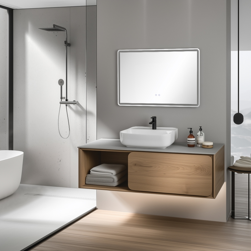 Brilagi - Specchio da bagno riscaldato BELLA LED/19W/230V 60x90 cm IP44 CRI 90 dimmerabile + CCT