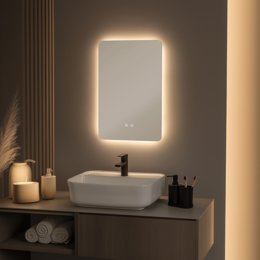 Brilagi - Specchio da bagno riscaldato LED DIANA LED/13W/230V 60x40 cm IP44 CRI 90 dimmerabile + CCT