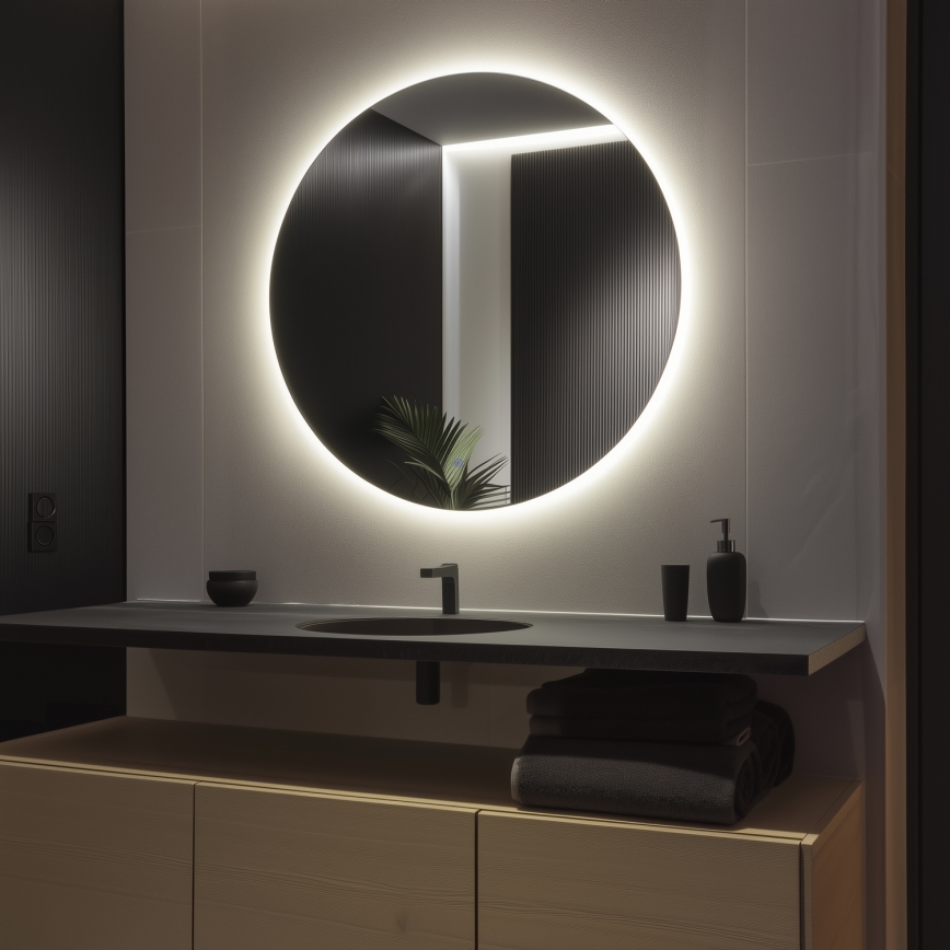 Brilagi - Specchio da bagno LED LUNA LED/32W/230V diam. 100 cm IP44 CRI 90 dimmerabile +CCT