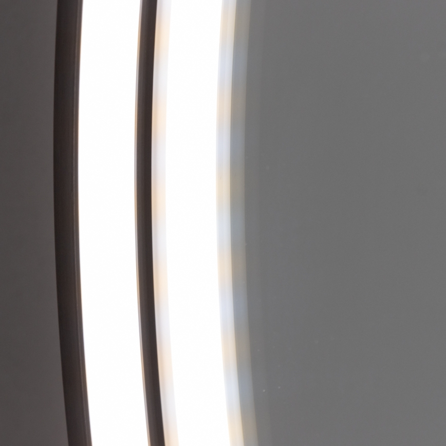 Brilagi - Specchio LED per bagno PALANZO LED/19W/230V Ø 60 cm nero IP44 CRI 90 dimmerabile + CCT