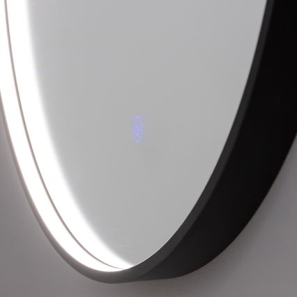 Brilagi - Specchio LED per bagno PALANZO LED/19W/230V Ø 60 cm nero IP44 CRI 90 dimmerabile + CCT