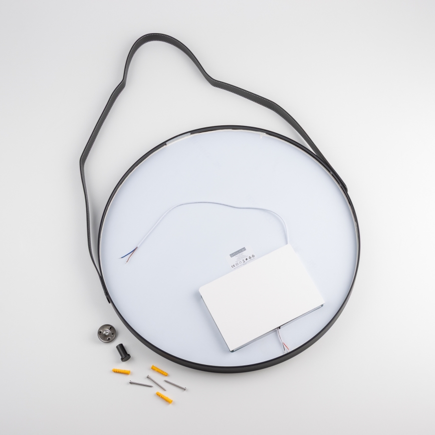 Brilagi - Specchio LED per bagno PALANZO LED/19W/230V Ø 60 cm nero IP44 CRI 90 dimmerabile + CCT