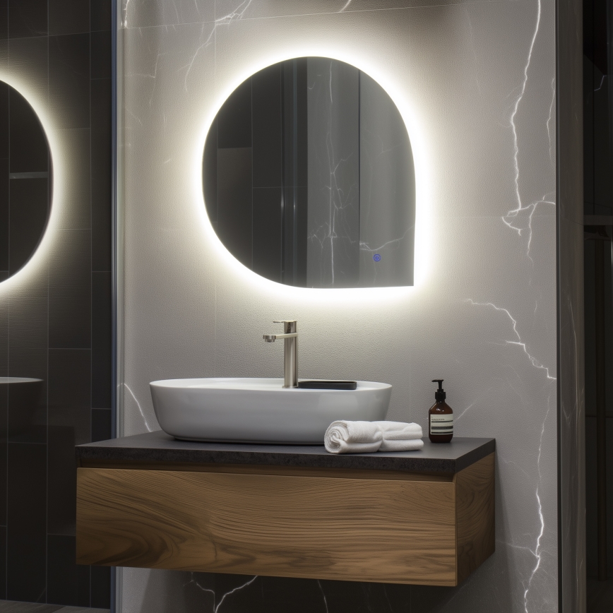 Brilagi - Specchio da bagno a LED RICADI LED/19W/230V 60x60 cm IP44 CRI 90 dimmerabile + CCT (temperatura colore regolabile)