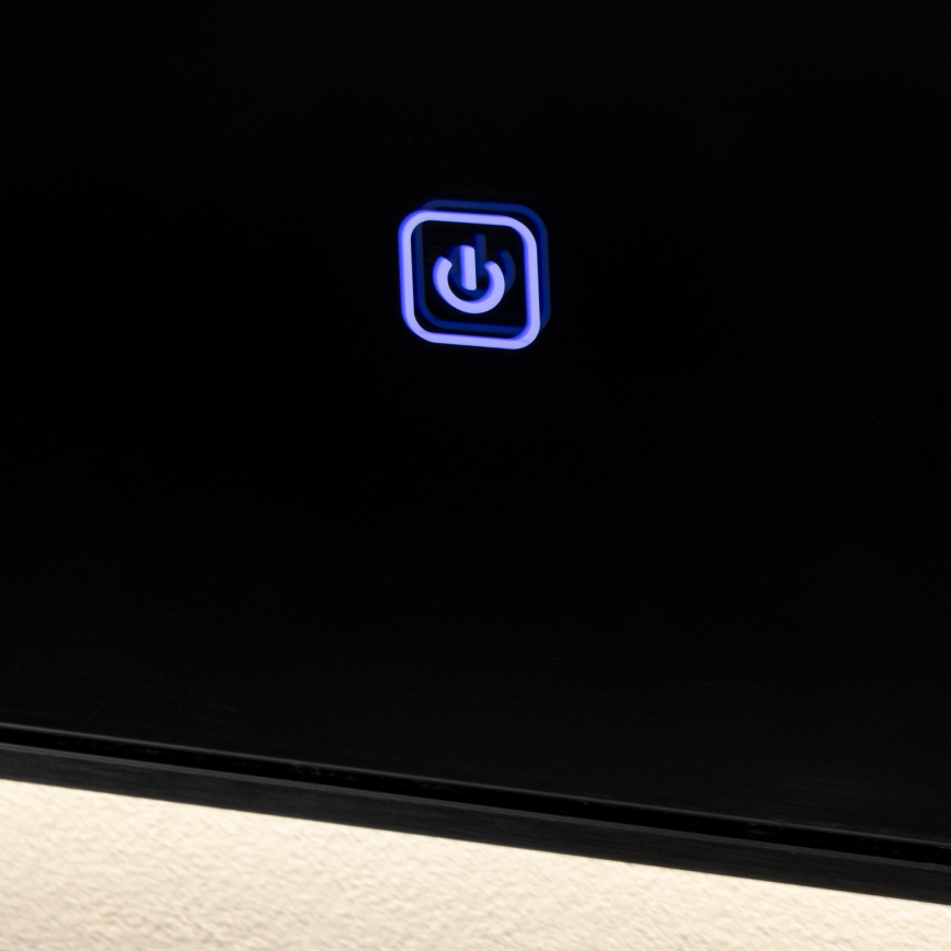 Brilagi - Specchio LED da bagno SUELLO LED/28W/230V 60x80 cm nero IP44 CRI 90 dimmerabile + CCT