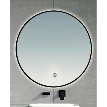 Brilagi - Specchio da bagno LED VENA BLACK LED/19W/230V Ø 60 cm IP44 CRI 90 dimmerabile + CCT
