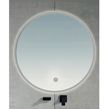 BRILAGI - Specchio da bagno LED VENA SILVER LED/19W/230V Ø 60 cm IP44 CRI 90 dimmerabile + CCT