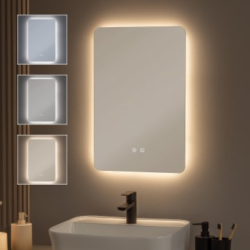 Brilagi - Specchio da bagno riscaldato a LED dimmerabile con retroilluminazione DIANA LED/13W/230V 60x40 cm 3000/4000/6500K IP44 CRI 90