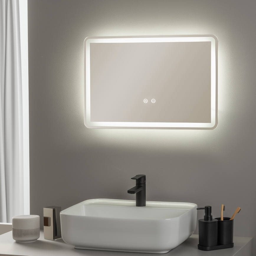 Brilagi - Specchio riscaldato per bagno BELLA LED/12W/230V 40x60 cm IP44 IRC 90 dimmerabile + CCT