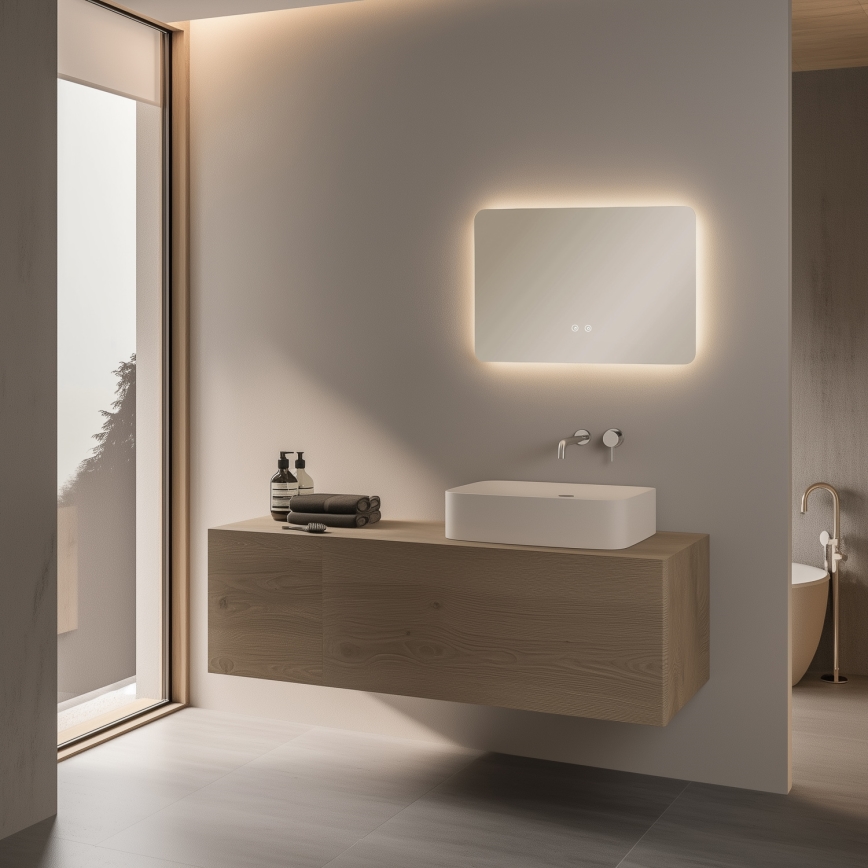 Brilagi - Specchio da bagno riscaldato DIANA LED/13W/230V 40x60 cm IP44 CRI 90 dimmerabile + CCT