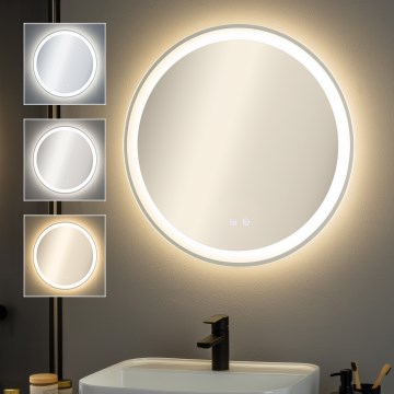 Brilagi - Specchio da bagno riscaldato LED AVA ECO LED/11,5W/230V Ø 60 cm IP44 CRI 90 dimmerabile + CCT