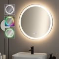 BRILAGI - Specchio da bagno riscaldato LED RGBW AVA PRO LED/18W/230V Ø 60 cm IP44 CRI 90 dimmerabile + CCT