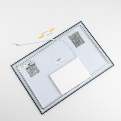 Brilagi - Specchio da bagno LED SUELLO LED/20W/230V 40x60 cm nero IP44 CRI 90 dimmerabile + CCT