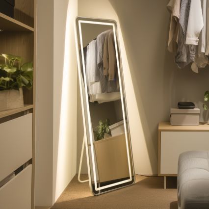 Brilagi - Specchio da terra BELLEZA LED/42W/230V 160x50 cm IP44 CRI 90 dimmerabile + CCT