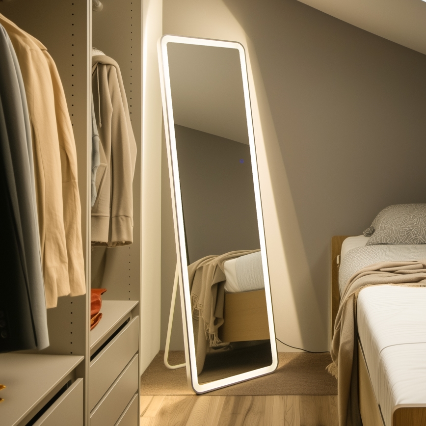 Brilagi - Specchio da terra ELEGANZA LED/42W/230V 160x50 cm IP44 CRI 90 dimmerabile + CCT
