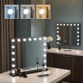 BRILAGI - Specchio da trucco dimmerabile a LED HOLLYWOOD LED/15W/230V CCT + 2x USB 60x50 cm nero