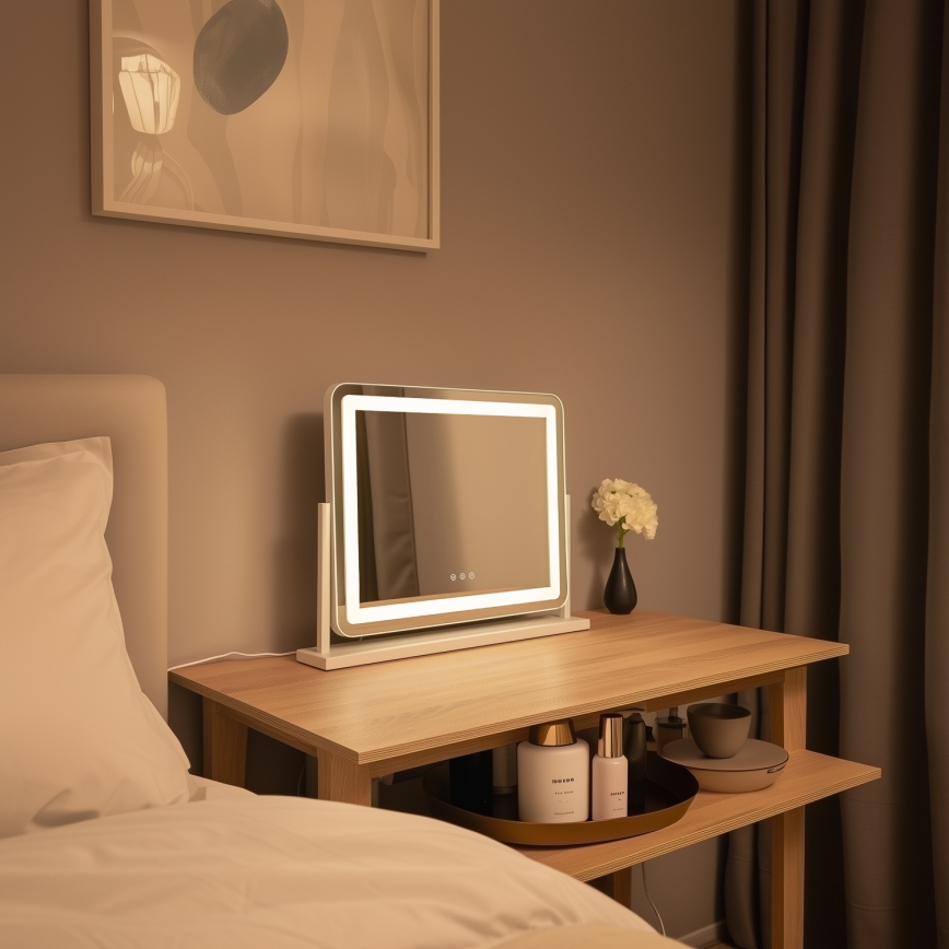 BRILAGI - Specchio da trucco LED dimmerabile CALIFORNIA LED/25W/230V 3000/4000/6500K 55x44 cm bianco