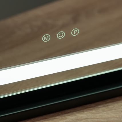 BRILAGI - Specchio per trucco LED dimmerabile CALIFORNIA LED/25W/230V 3000/4000/6500K 55x44 cm nero