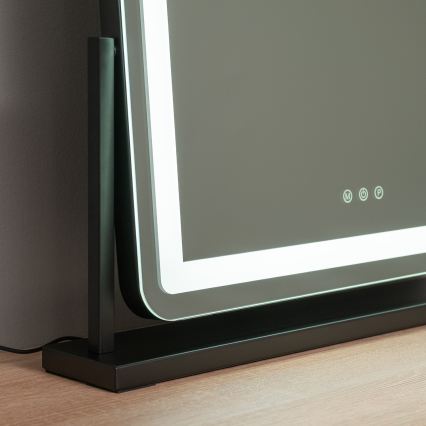BRILAGI - Specchio per trucco LED dimmerabile CALIFORNIA LED/25W/230V 3000/4000/6500K 55x44 cm nero
