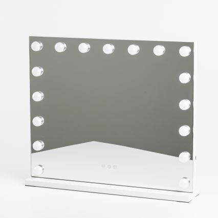 BRILAGI - Specchio per trucco LED dimmerabile HOLLYWOOD LED/15W/230V CCT + 2x USB 60x50 cm bianco