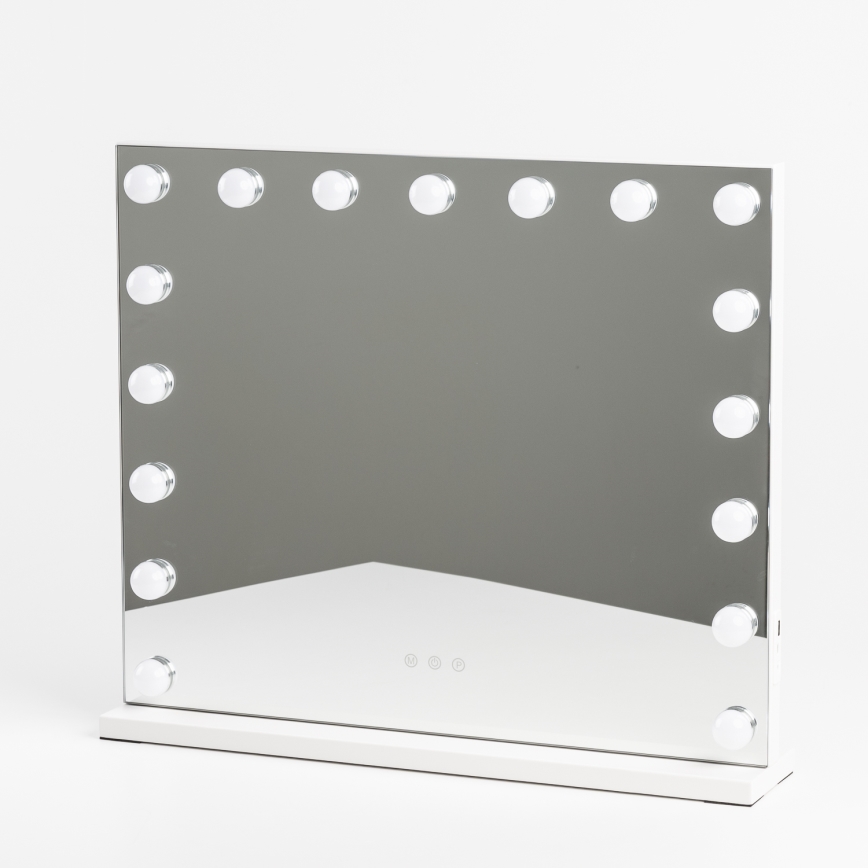 BRILAGI - Specchio per trucco LED dimmerabile HOLLYWOOD LED/15W/230V CCT + 2x USB 60x50 cm bianco