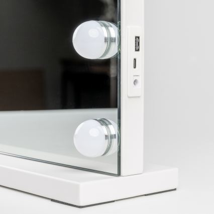 BRILAGI - Specchio per trucco LED dimmerabile HOLLYWOOD LED/15W/230V CCT + 2x USB 60x50 cm bianco