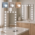 BRILAGI - Specchio da trucco LED dimmerabile HOLLYWOOD LED/15W/230V CCT + 2x USB 55x77 cm bianco