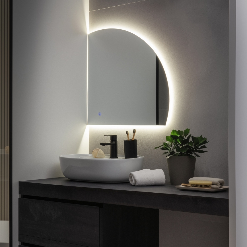Brilagi - Specchio LED da bagno QUARTIERE LED/18W/230V 50x55 cm IP44 CRI 90 dimmerabile + CCT