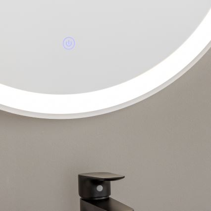 Brilagi - Specchio da bagno LED TORINO LED/19W/230V Ø 60 cm argento IP44 CRI 90 dimmerabile + CCT
