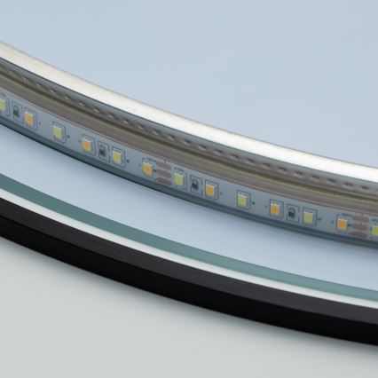 Brilagi - Specchio da bagno LED VENA BLACK LED/19W/230V Ø 60 cm IP44 CRI 90 dimmerabile + CCT