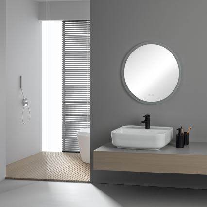 Brilagi - Specchio da bagno riscaldato a LED CLARA ECO LED/12W/230V Ø 60 cm IP44 CRI 90 dimmerabile + CCT