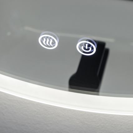 Brilagi - Specchio da bagno riscaldato a LED CLARA ECO LED/12W/230V Ø 60 cm IP44 CRI 90 dimmerabile + CCT