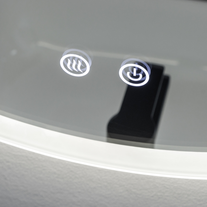 Brilagi - Specchio da bagno riscaldato a LED CLARA ECO LED/12W/230V Ø 60 cm IP44 CRI 90 dimmerabile + CCT