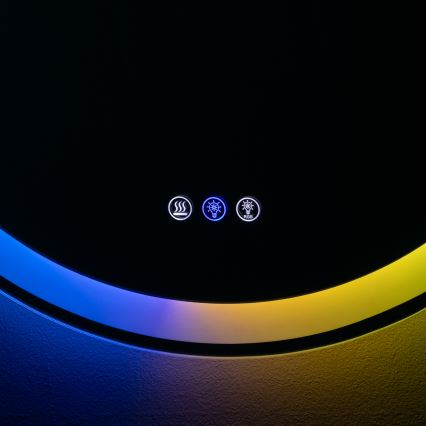 Brilagi - Specchio da bagno riscaldato LED RGBW AVA PRO LED/18W/230V Ø 60 cm IP44 CRI 90 dimmerabile + CCT