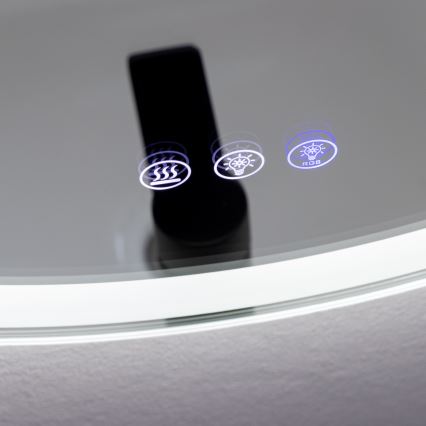 Brilagi - Specchio da bagno riscaldato LED RGBW AVA PRO LED/18W/230V Ø 60 cm IP44 CRI 90 dimmerabile + CCT