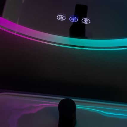 Brilagi - Specchio da bagno riscaldato LED RGBW AVA PRO LED/18W/230V Ø 60 cm IP44 CRI 90 dimmerabile + CCT