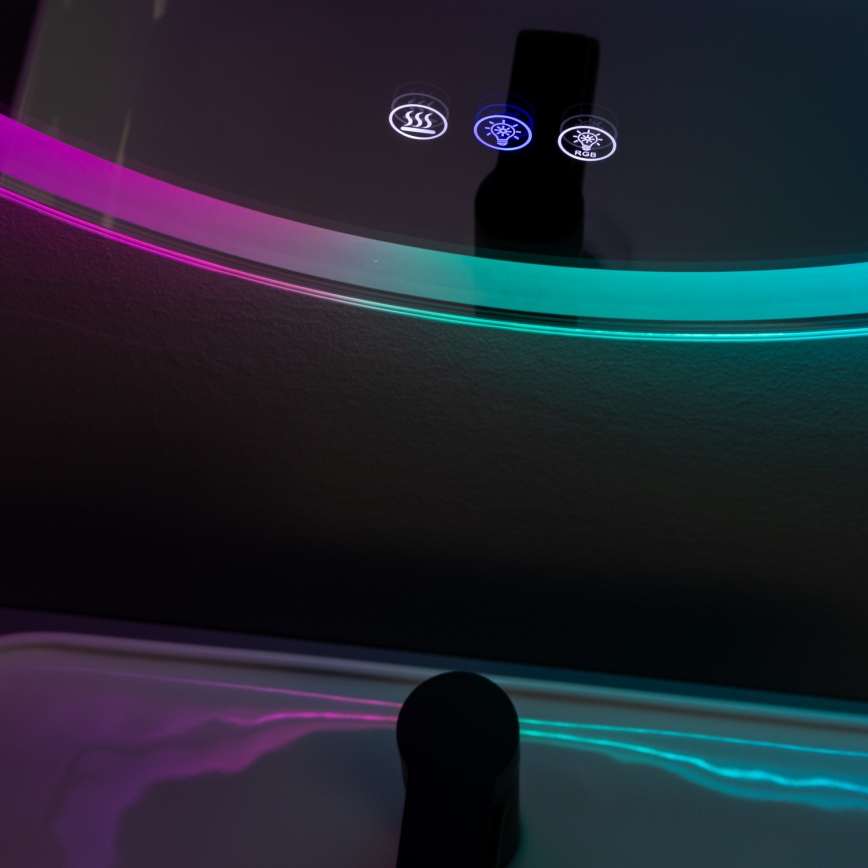 Brilagi - Specchio da bagno riscaldato LED RGBW AVA PRO LED/18W/230V Ø 60 cm IP44 CRI 90 dimmerabile + CCT