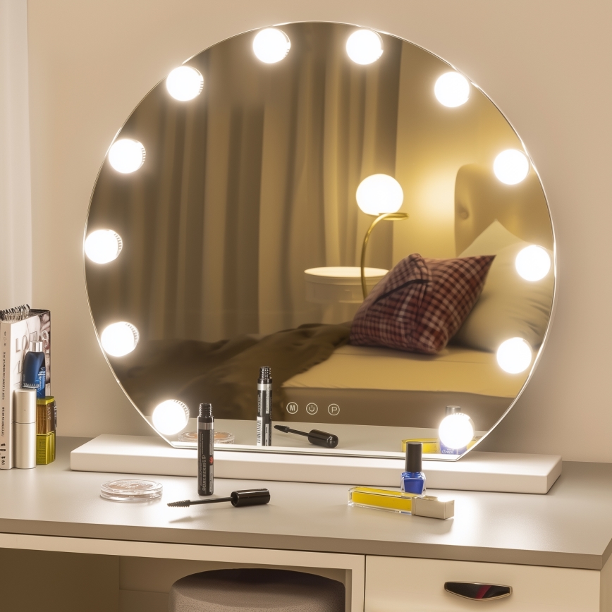Brilagi - Specchio per trucco dimmerabile a LED HOLLYWOOD LED/12W/230V 3000/4000/6500K