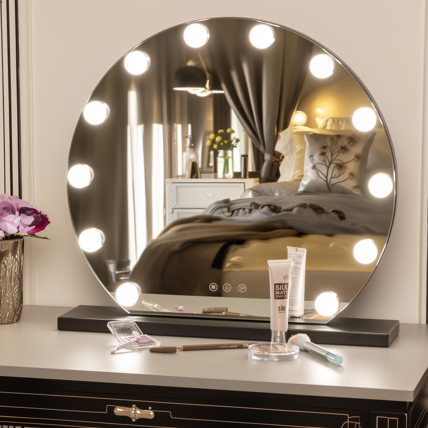 Brilagi - Specchio per trucco dimmerabile a LED HOLLYWOOD LED/12W/230V 3000/4000/6500K