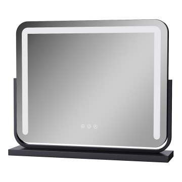 Brilagi - Specchio per trucco LED dimmerabile CALIFORNIA LED/22W/230V 3000/4000/6500K 58x43 cm nero